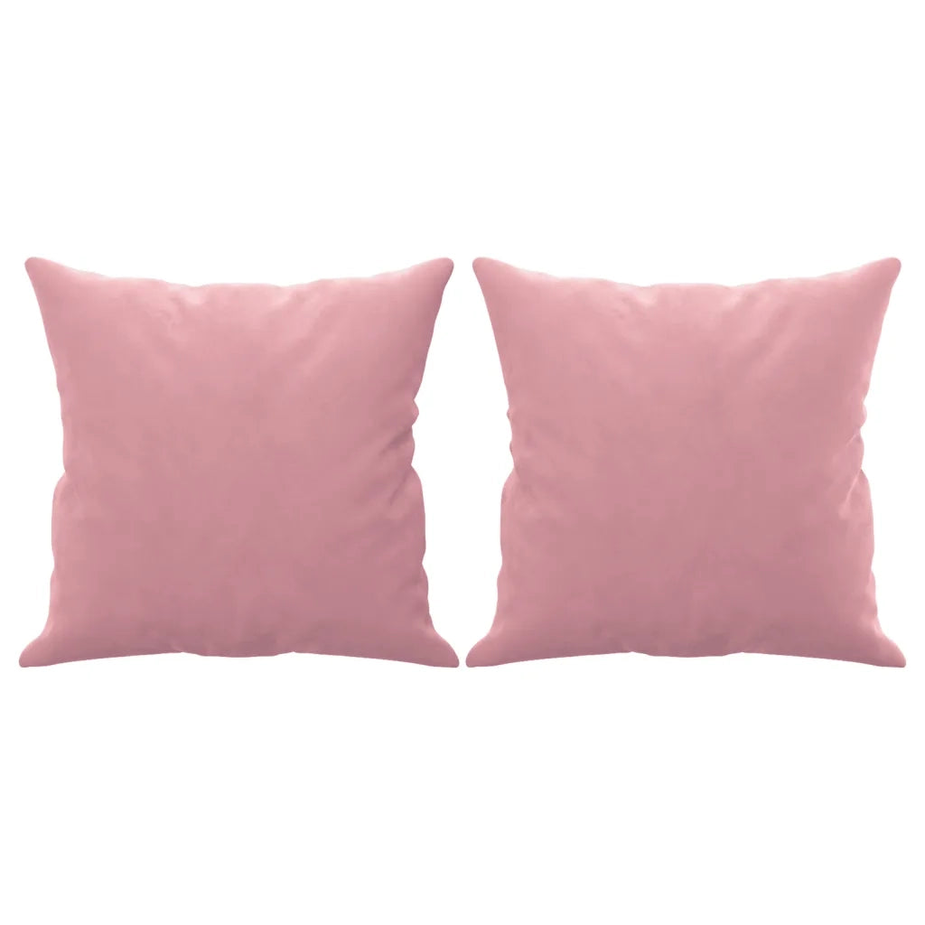 Divano a 2 Posti con Cuscini Rosa 120 cm in Velluto 3200938