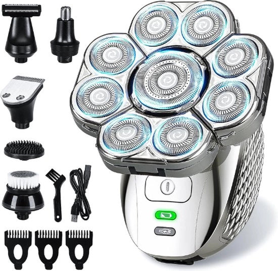 Multifunzione per Uomo - Trimmer - Ricaricabile via USB - Idraulica e Elettrica - 6 Accessori