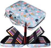 Etui per Pennarelli con Grande Capacità - Impermeabile - Tasca per Pennarelli - Etui con 72 Fessure - Duraturo - Protezione contro Polvere e Acqua