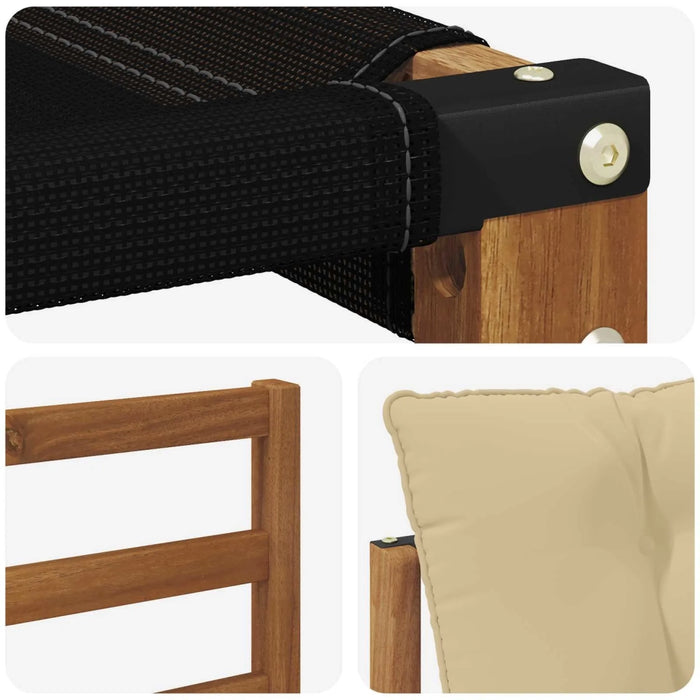 Set di divani da esterno con cuscino 5 pcs Naturale e Beige 3369448