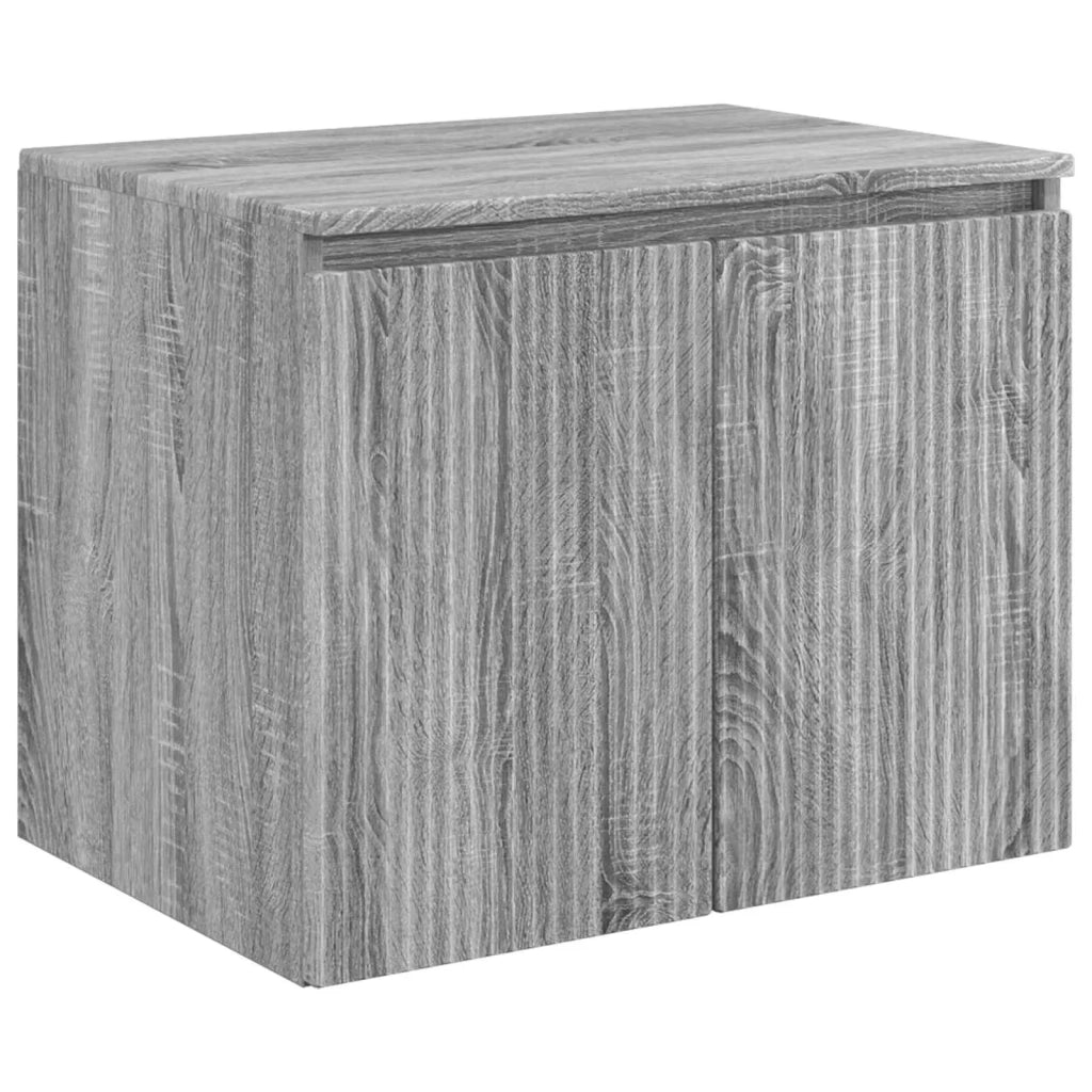 Set di mobili per il bagno Sonoma grigio Legno ingegnerizzato 3404346