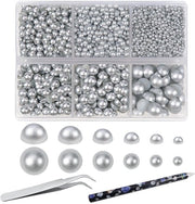 Kralen 5000 pezzi - Halfronde Kralen - Kunsthars - Argentato - 2 mm a 8 mm - Per Creare Gioielli