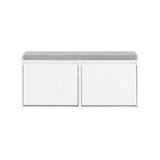 Scarpiera con patta e cuscino per scarpe, 100x46x26cm colore bianco FSR98-XL-W