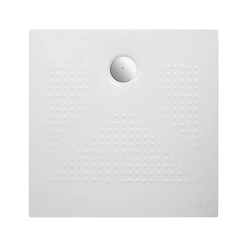 Piatto doccia quadrato 90x90 H3 cm in ceramica bianco opaco con antiscivolo  Ruy