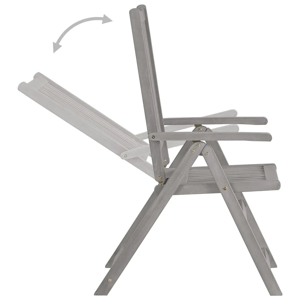 Set da pranzo da giardino 5 pezzi mobili da esterno legno massello di acacia 02_0013744