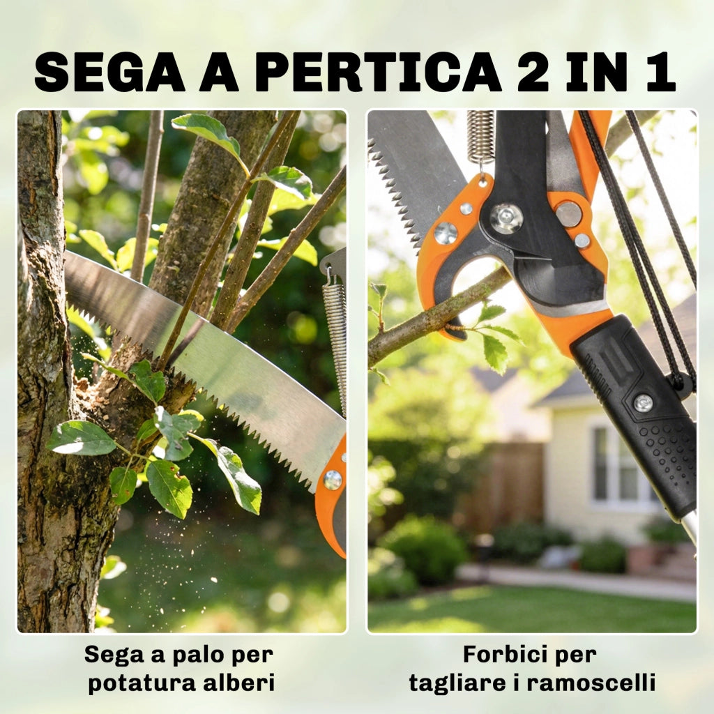 Seghetto Manuale 2-in-1 Telescopico ¨C Zephmum ¨C Alluminio 2-3 m