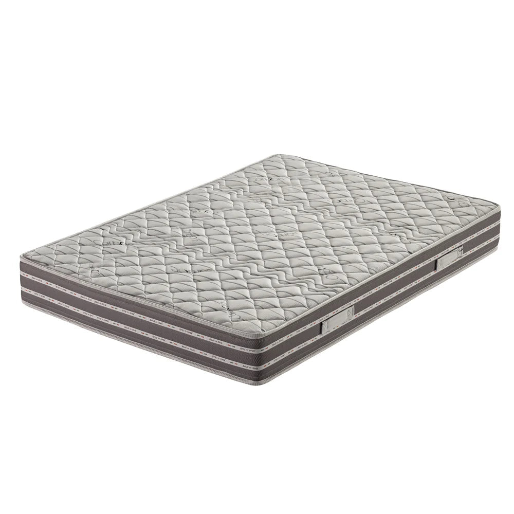 Materasso MADE IN ITALY DIAMOND 120X190 con Memory Foam, rivestimento in tessuto antiacaro millerighe Carbon e fascia traspirante laterale