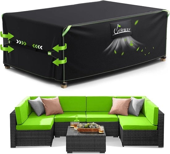 Copertura impermeabile per mobili da giardino - 250 x 210 x 90 cm - Tessuto Oxford - Protezione con aperture di ventilazione