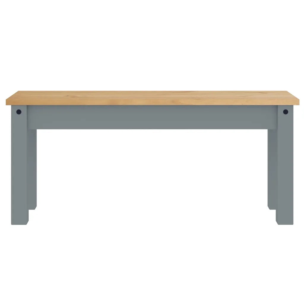 Set da Pranzo 3 pz Panama Grigio in Legno Massello di Pino 3345183