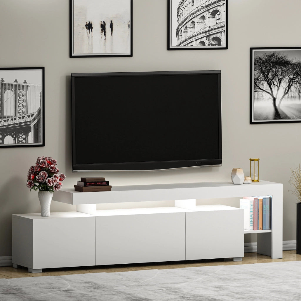 Porta TV in legno "Beliz" 192 x 37 x 53 cm - Bianco