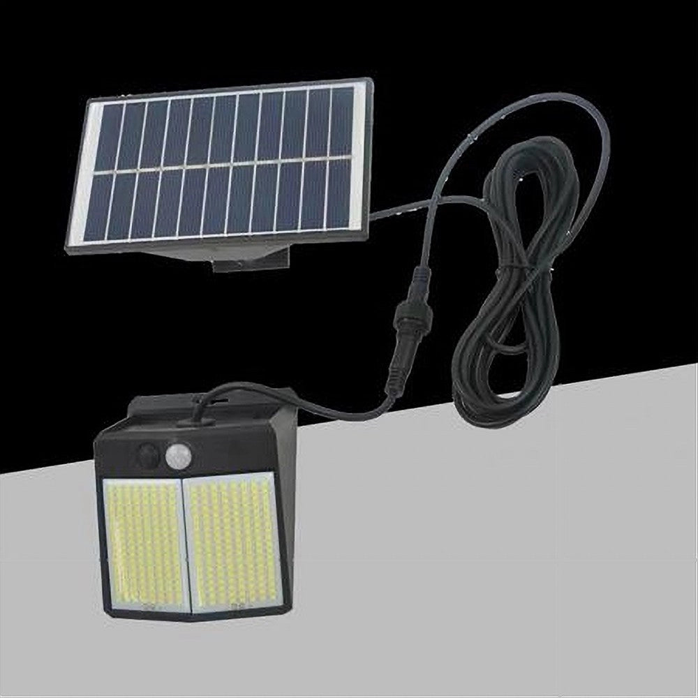 Trade Shop - Applique Faretto Solare Da Esterno Con Pannello Sensore Luce 6500k Ip65 Sw2012-f -