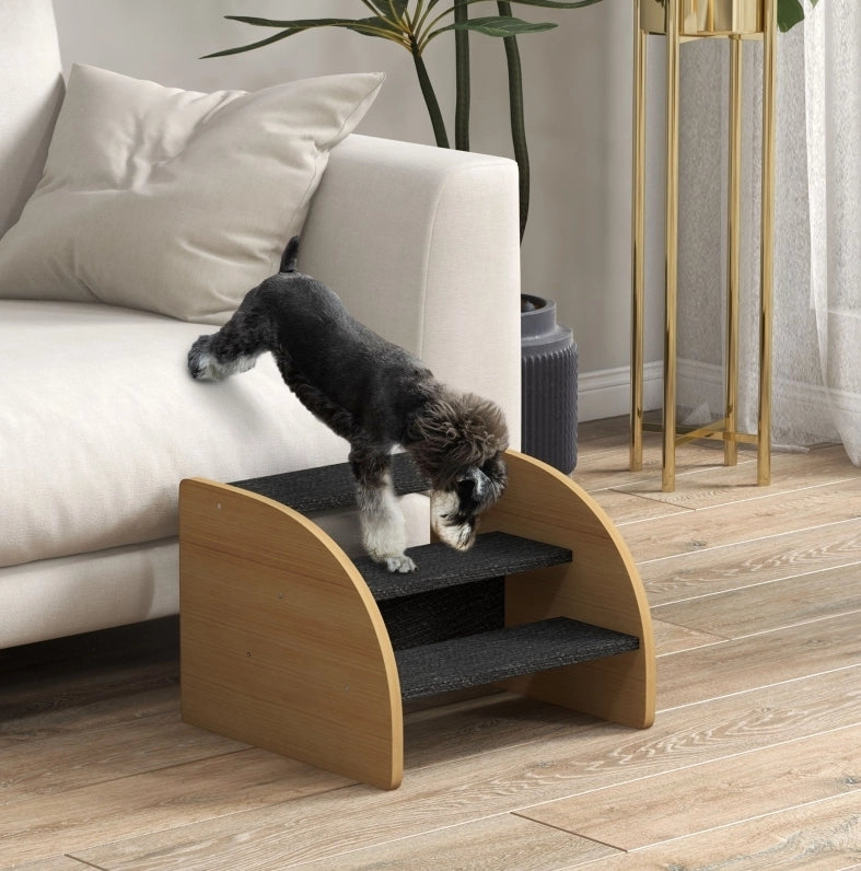 Scaletta a 3 gradini per animali color rovere, 38,5 cm