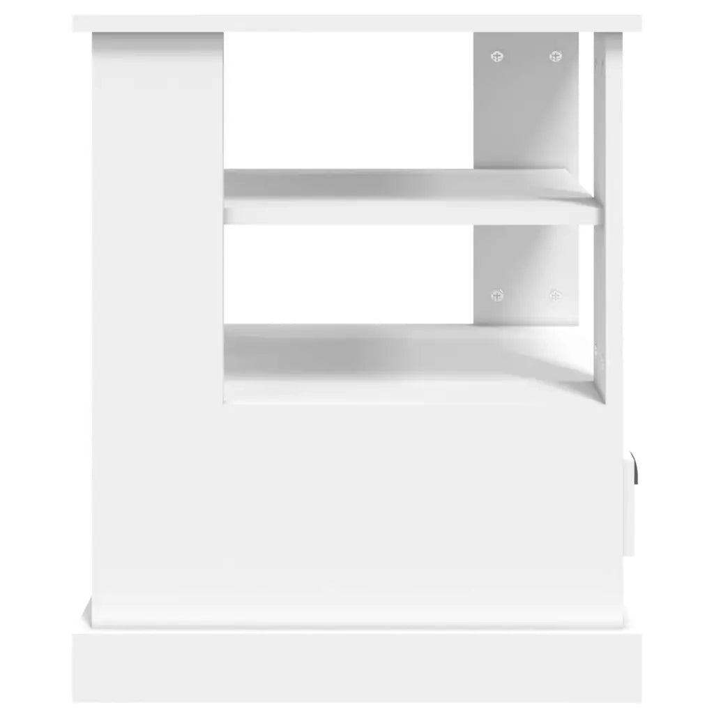 Tavolino | Tavolo laterale Bianco 50x50x60 cm in Legno Multistrato