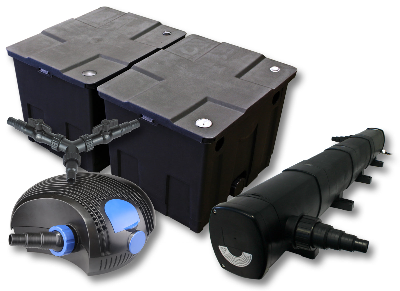 set per laghetti filtro da 60000l chiarificatore 72W pompa 100W