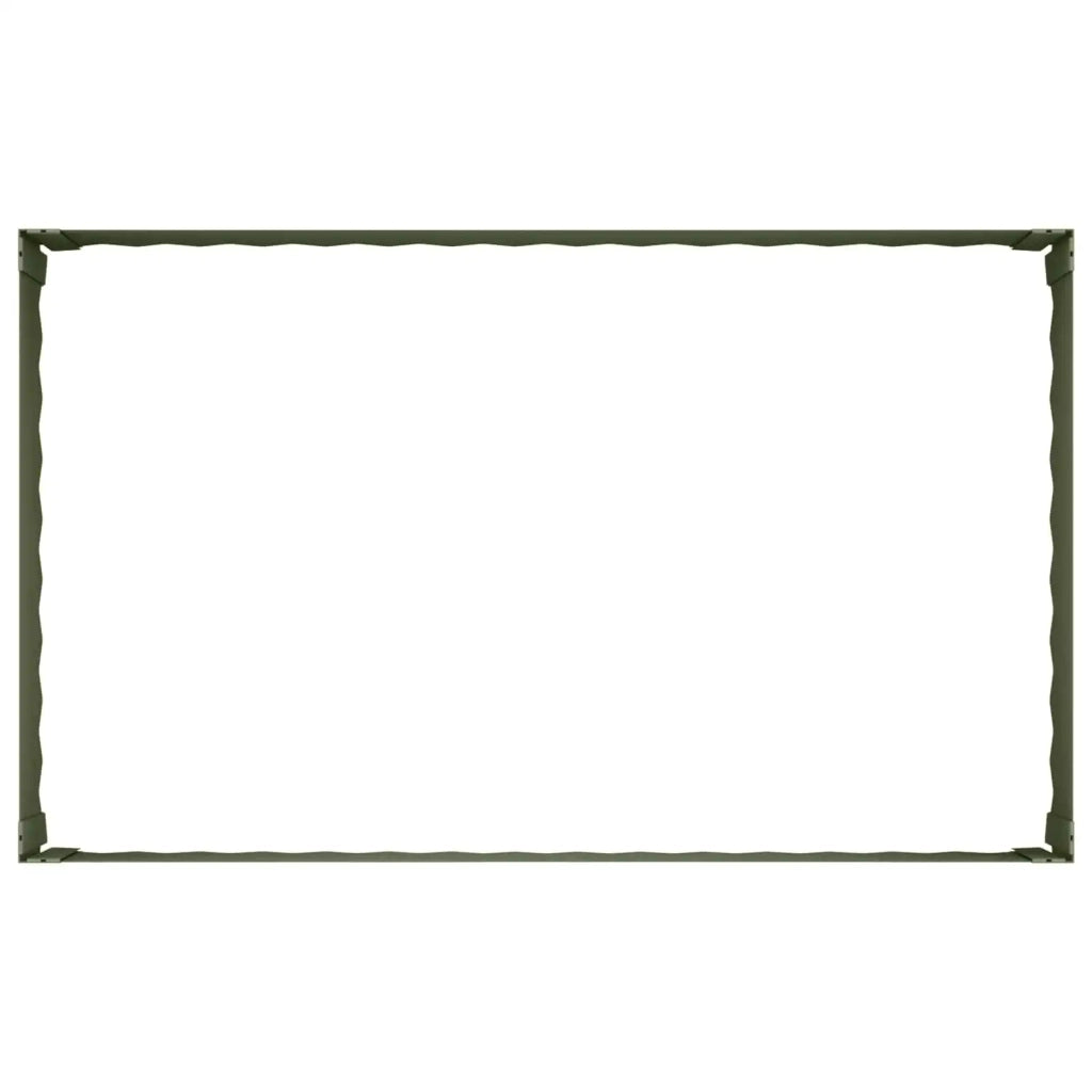 Bordura per Prato 4 pz 100 x 60 x 35 cm Acciaio Verde Oliva 8008952