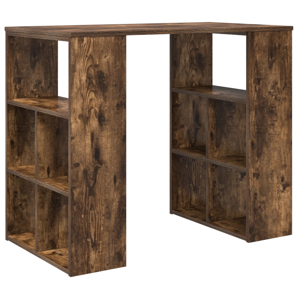 Scrivania ad Angolo Rovere Affumicato Legno Ingegnerizzato Media