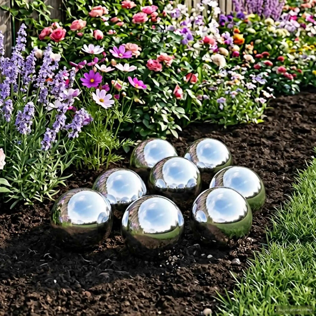 Palla a Specchio 8 pcs Ø 5 cm Argento Acciaio Inossidabile 201 42008422