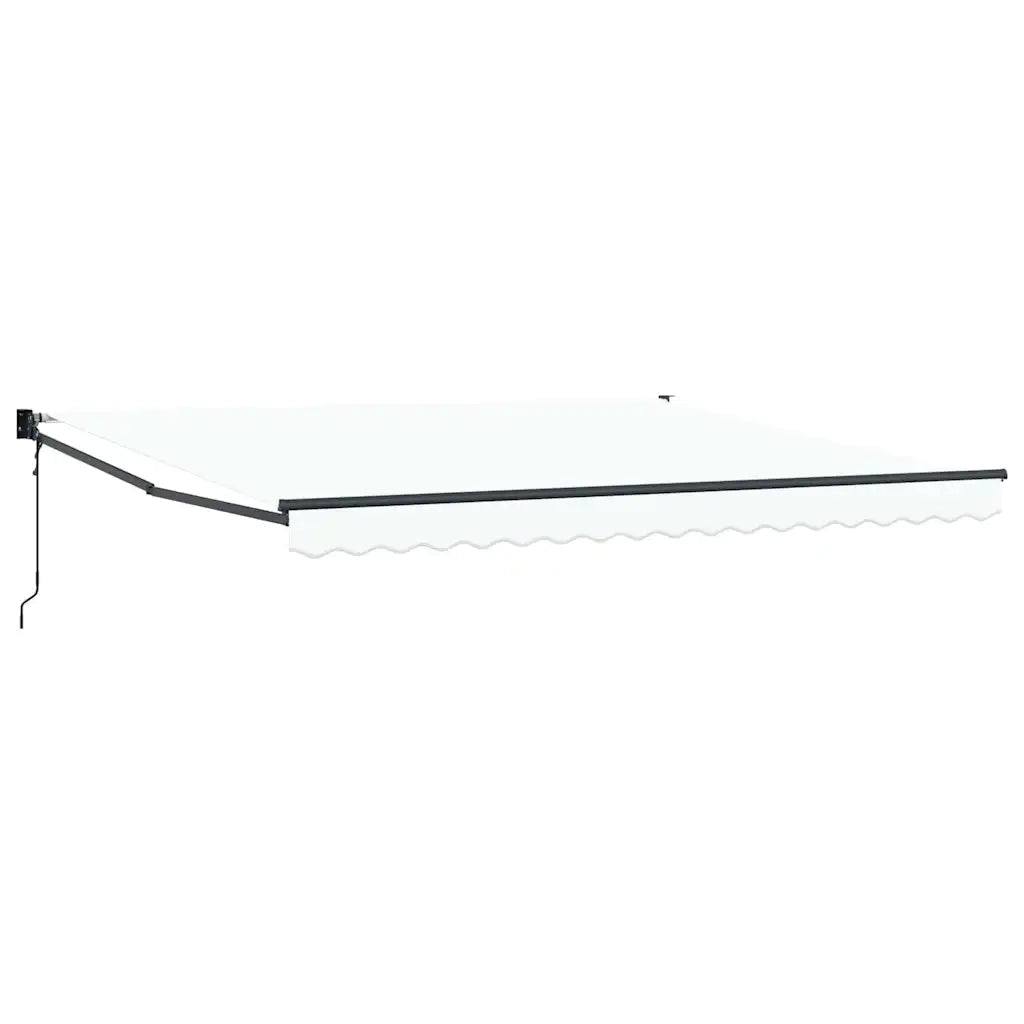 Tenda da Sole | Tenda Retrattile Bianco 400 ¡Á 300 cm Poliestere e Alluminio