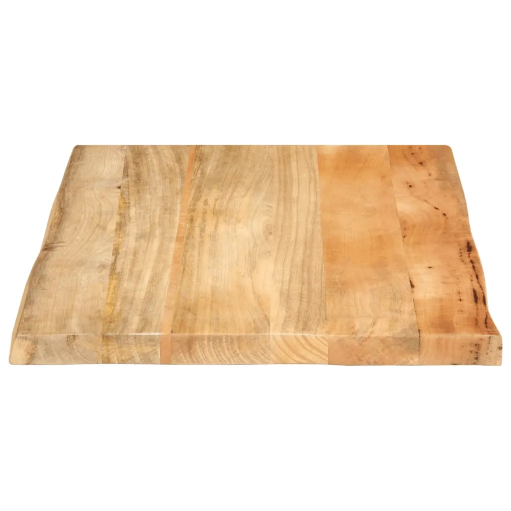Piano per Tavolo 90x60x3,8cm Bordi Vivi in Legno Massello Mango 370741