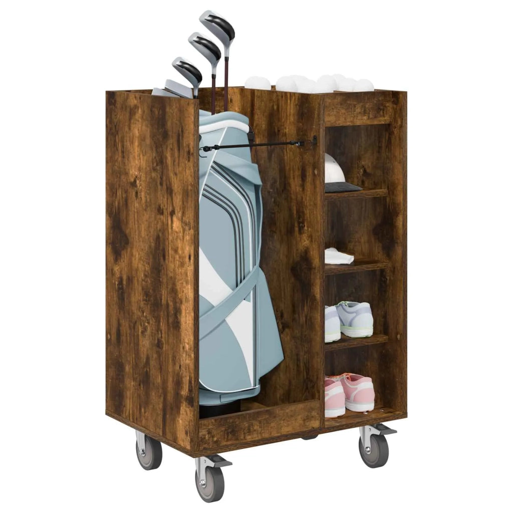 Armadio per Golf con ruota Rovere fum¨¦ 65 x 45 x 98 cm CFW6917781