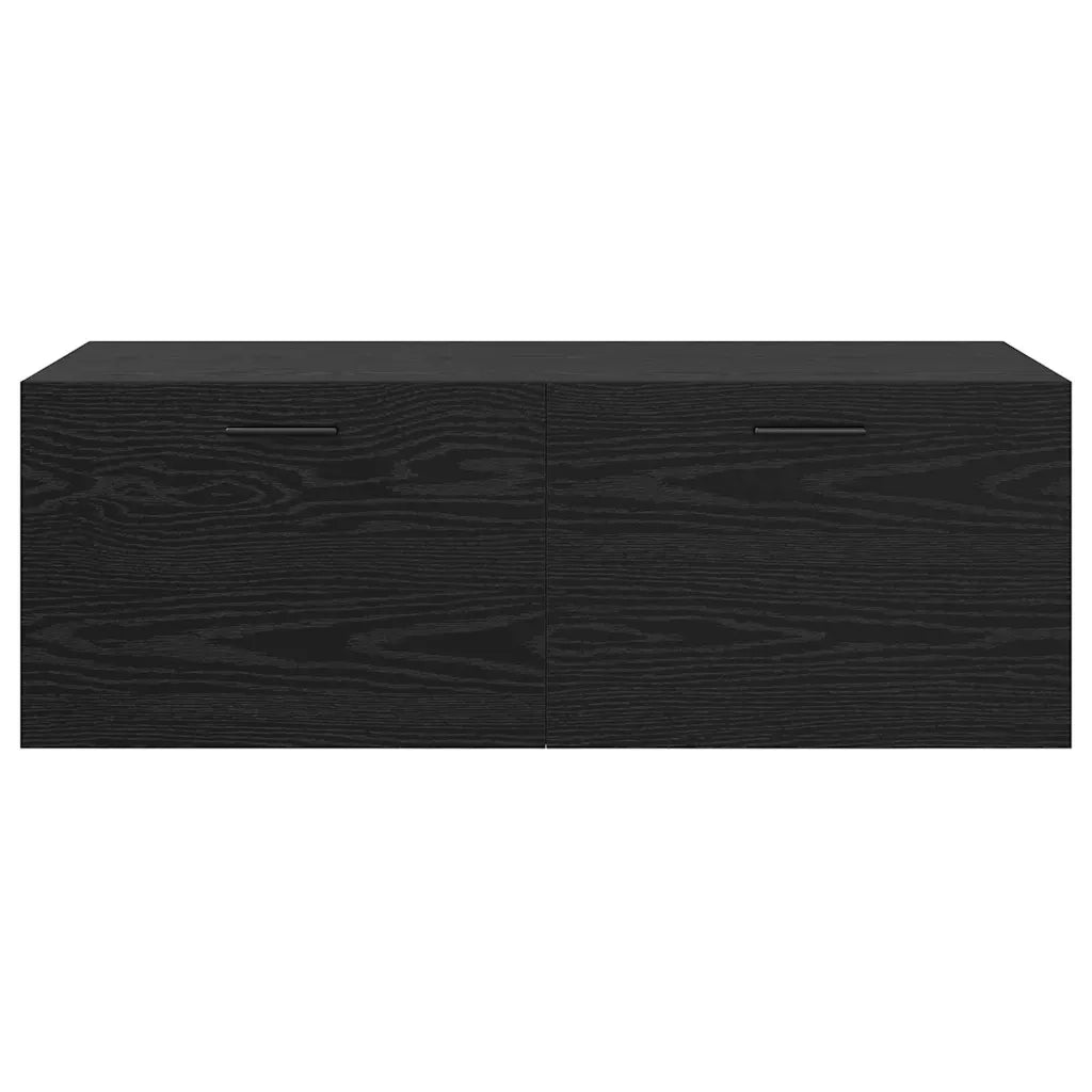 Mobiletto a muro Rovere Nero 100 x 36,5 x 35 cm 879572