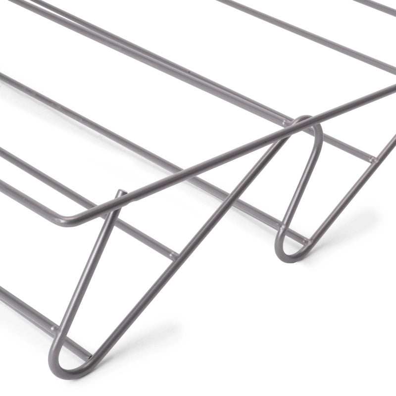 Cesto portabiancheria per armadi e cabine armadio Quartz, 418x320x400mm, Acciaio e Tessuto, Titanio