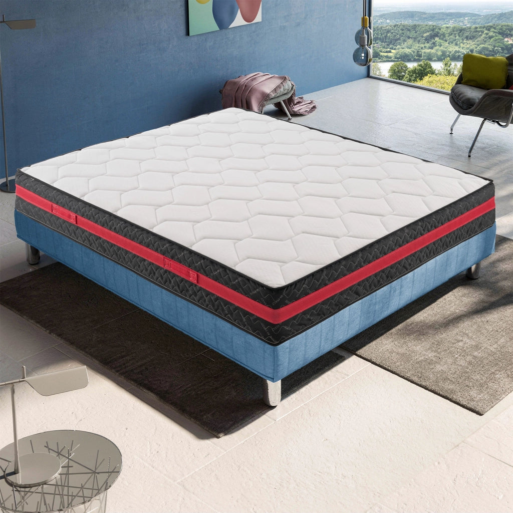Materasso Piazza e Mezza 140x200 GRAFENE in Memory Foam - Altezza 28 cm - Memory Thermico - A zone di portanza differenziata