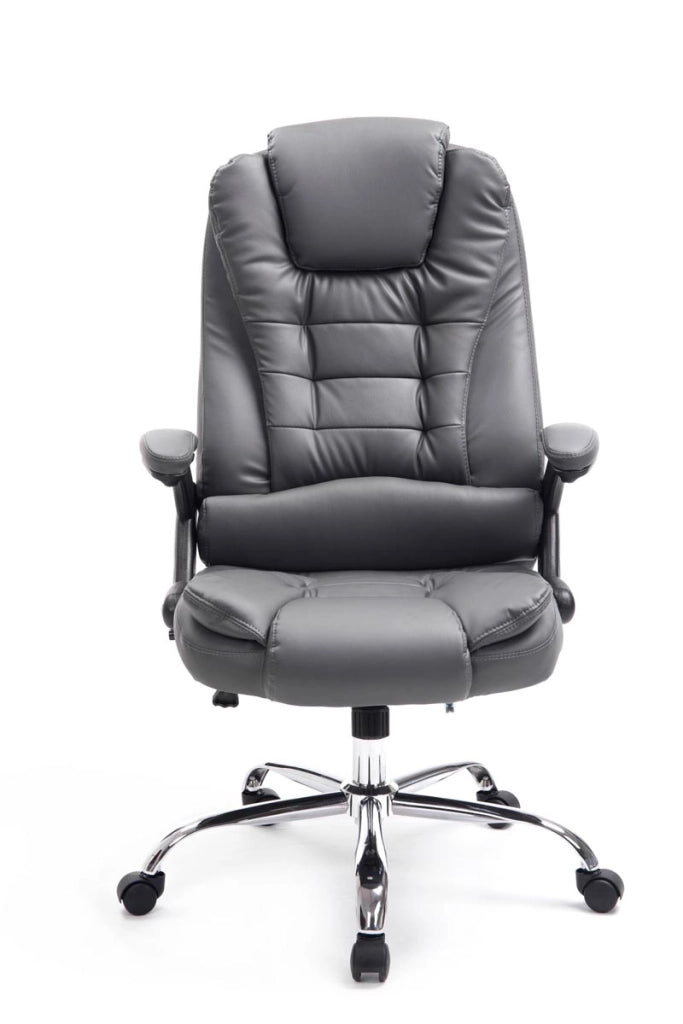 Sedia da ufficio Thor in similpelle grigio