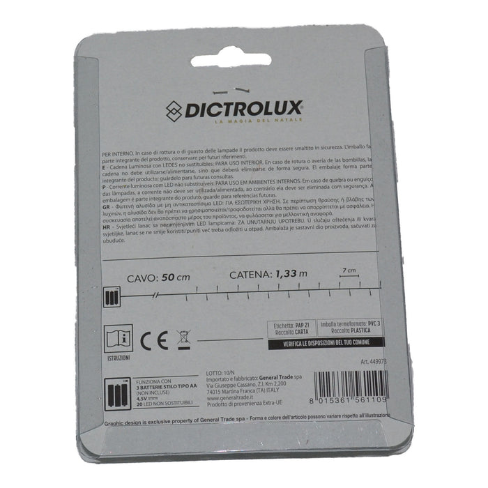 CATENA LED BIANCO FR 20LED