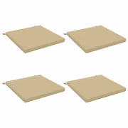 Cuscini per Sedia in 4 Pezzi SOEST 4 pz 100% Poliestere Beige 945018