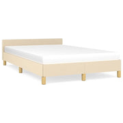 Letto matrimoniale | Letto per adulti | Giroletto senza Materasso Crema 120x200 cm Tessuto