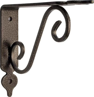 REGGIMENSOLA TOSCANIA BOLIS - ACCIAIO VERNICIATO NERO/RAME MM 140X110- 2 pezzi