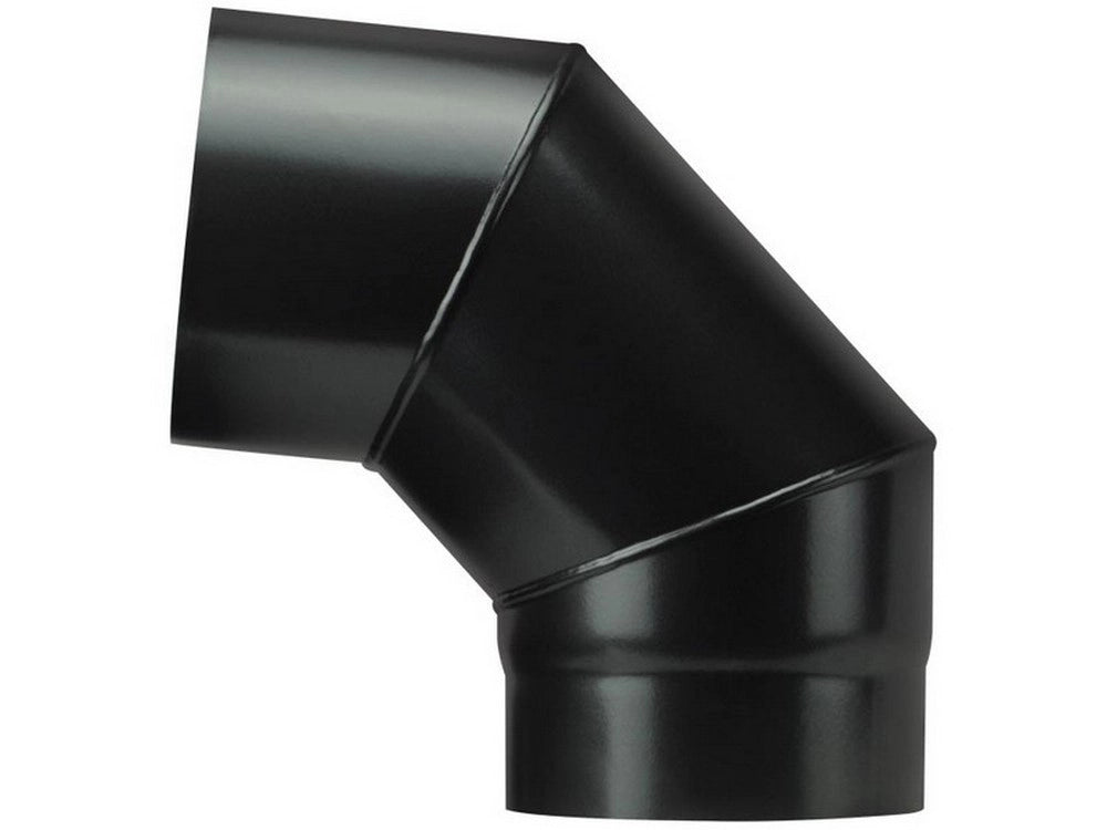 1pz gomito 90¦ per stufa a legna porcellanato plus light col. nero opaco ï cm.  cod:ferx.vit54701