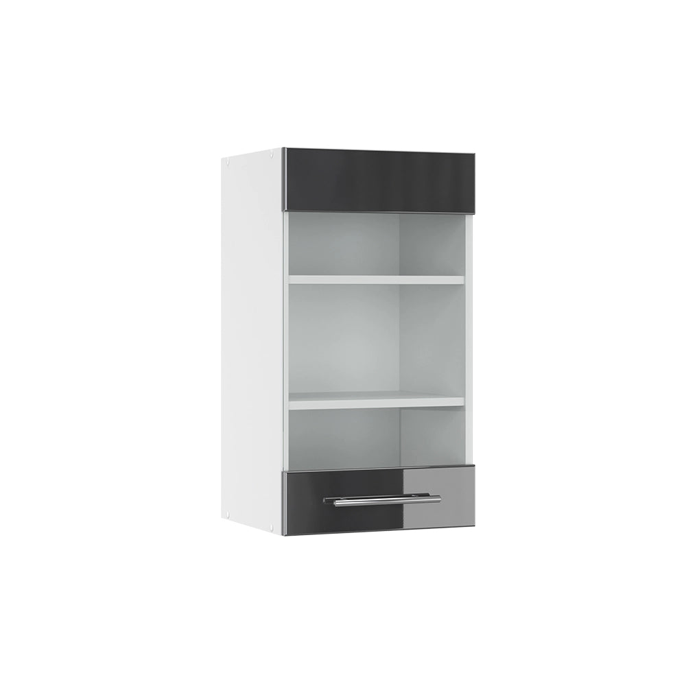 Vicco Mobile da cucina in vetro Antracite lucido 40 cm