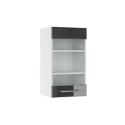 Vicco Mobile da cucina in vetro Antracite lucido 40 cm