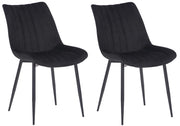Set di 2 sedie Rahden in velluto nero