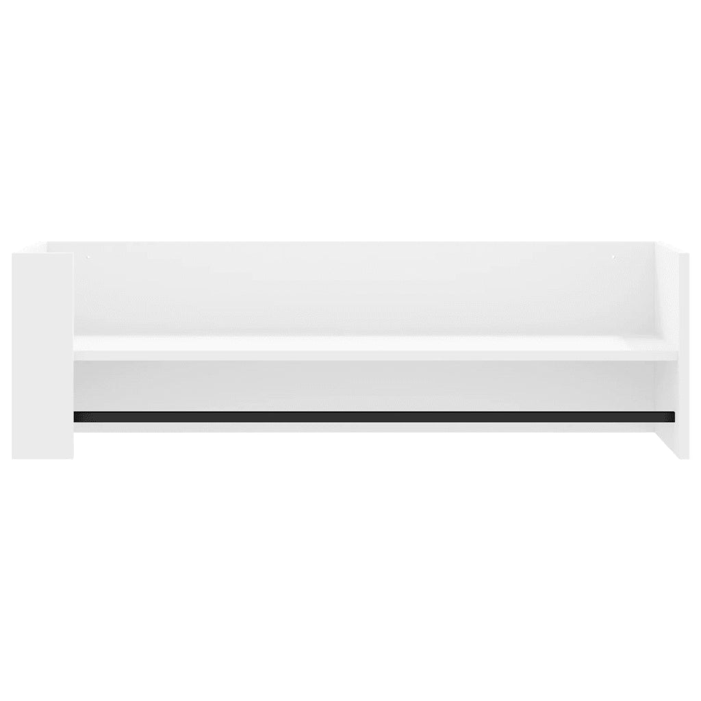 Scaffale a Parete Bianco 100x35x30,5 cm in Legno Multistrato 848458