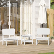 Sedie da Giardino 2 pz Bianche Legno Massello di Pino 859323