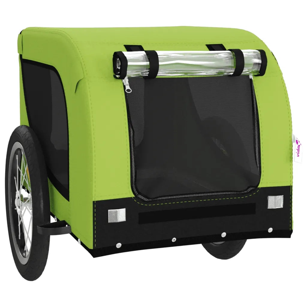 Rimorchio da Bici per Animali Verde e Nero Oxford e Ferro 94004