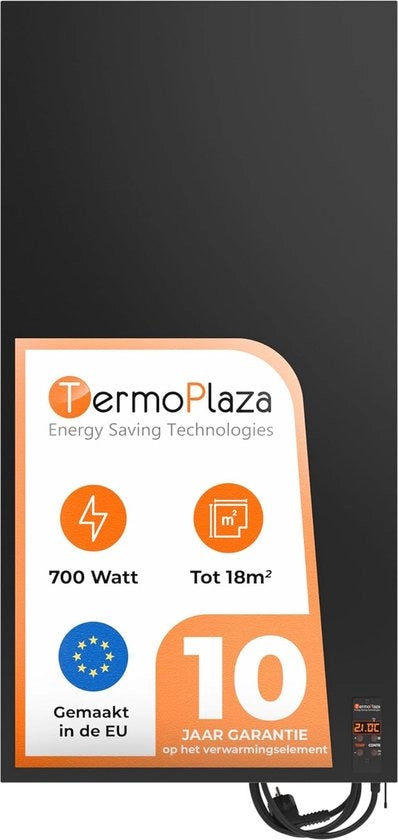 Pannello di riscaldamento a infrarossi con convettore - camino in pannelli - nero 700 W fino a 18 m2 - riscaldatore elettrico Energy Saver - pannello di riscaldamento a infrarossi - riscaldatore elettrico ad olio