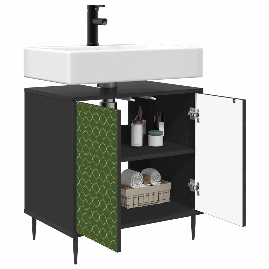 Mobile da Bagno GELEEN Rovere Nero 60 x 40 x 61 cm 8007411