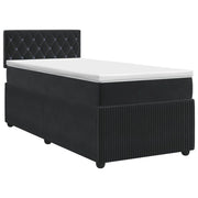 Letto box spring con materasso Nero 80 x 200 cm Velluto 3451561