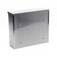 Cassetta postale singola V12 in acciaio inox con finestrelle e vetrino portanome