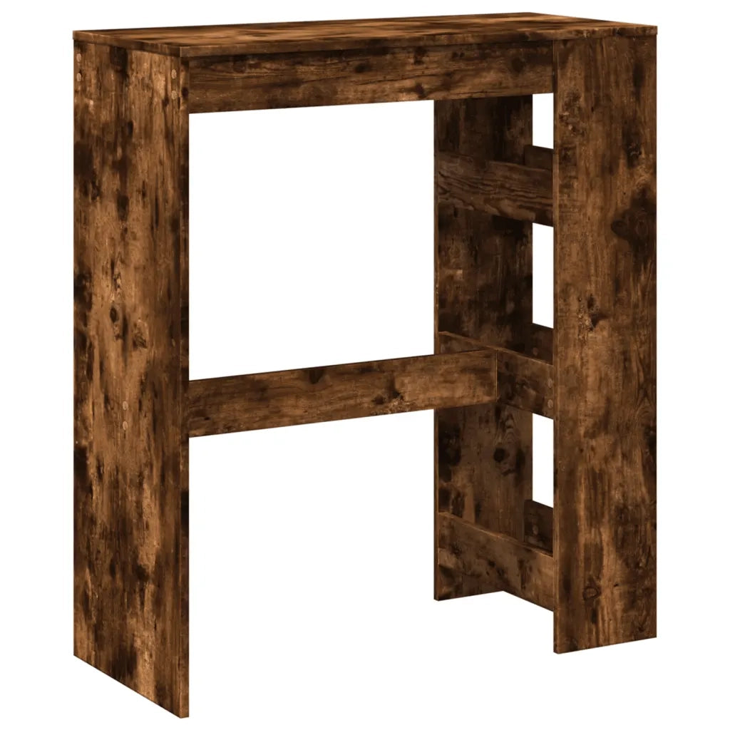 vidaXL Tavolo Bar con Rastrelliera Rovere 90x40x103,5 cm Multistrato