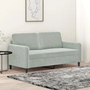 Divano a 2 Posti Grigio Chiaro 140 cm in Velluto 359442