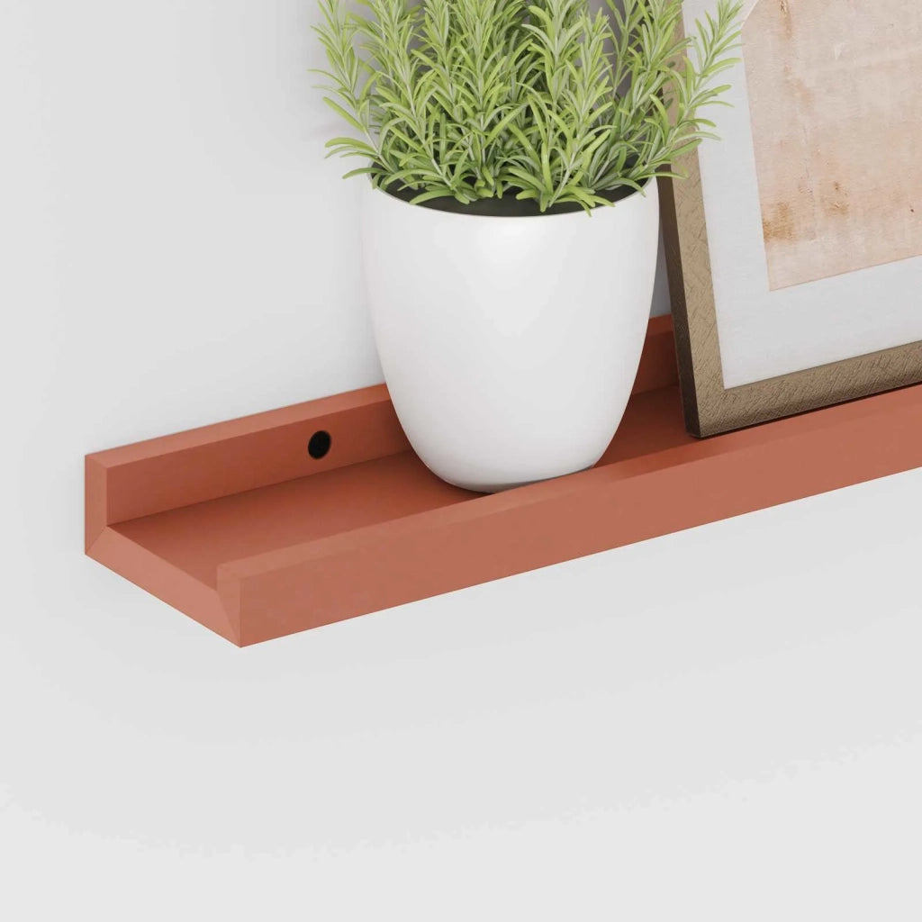 Scaffale da parete 2 pcs Rosso 40 x 9 x 3 cm Legno multistrato 42020001