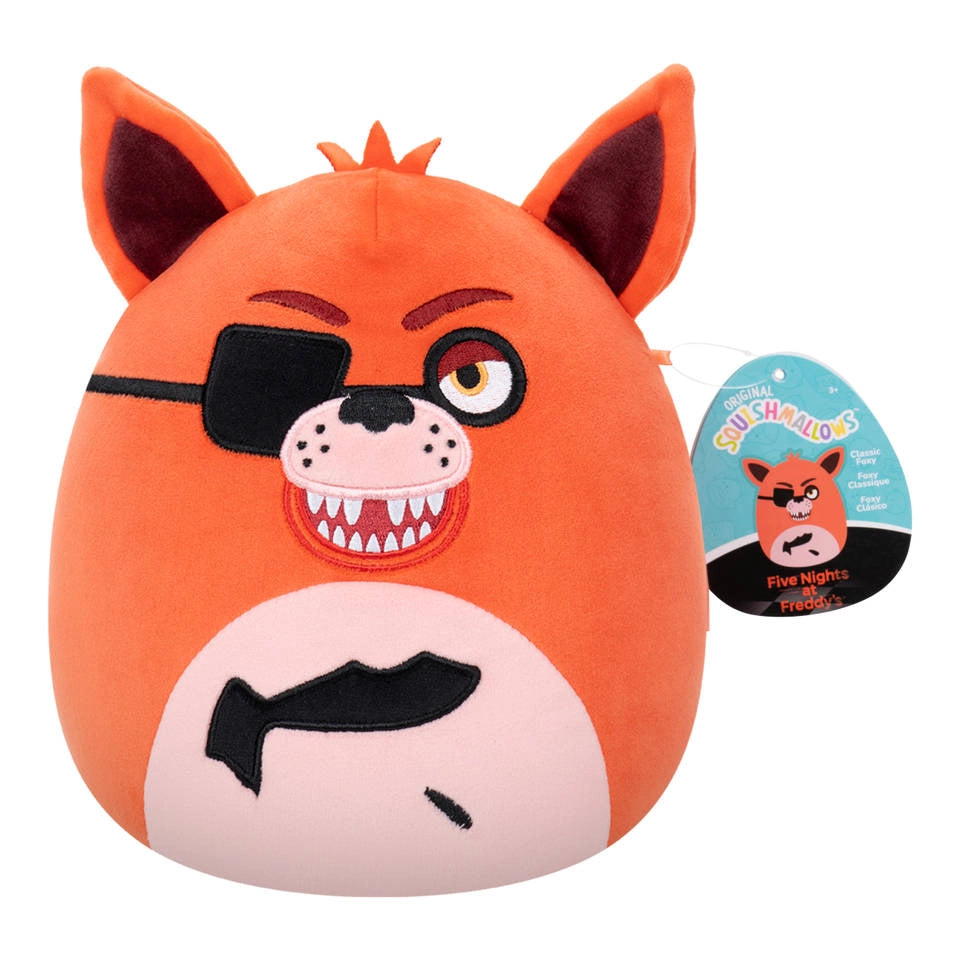 Squishmallows  Peluche 20 cmFive Nights at Freddie`s Classic Foxy,Jazwares, Eta 3+