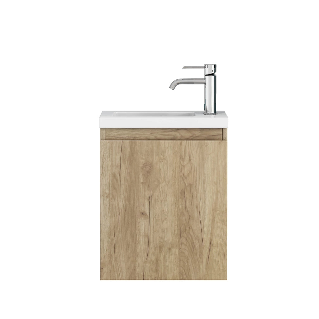 Set mobile bagno sospeso bianco con lavabo integrato e specchio LED
