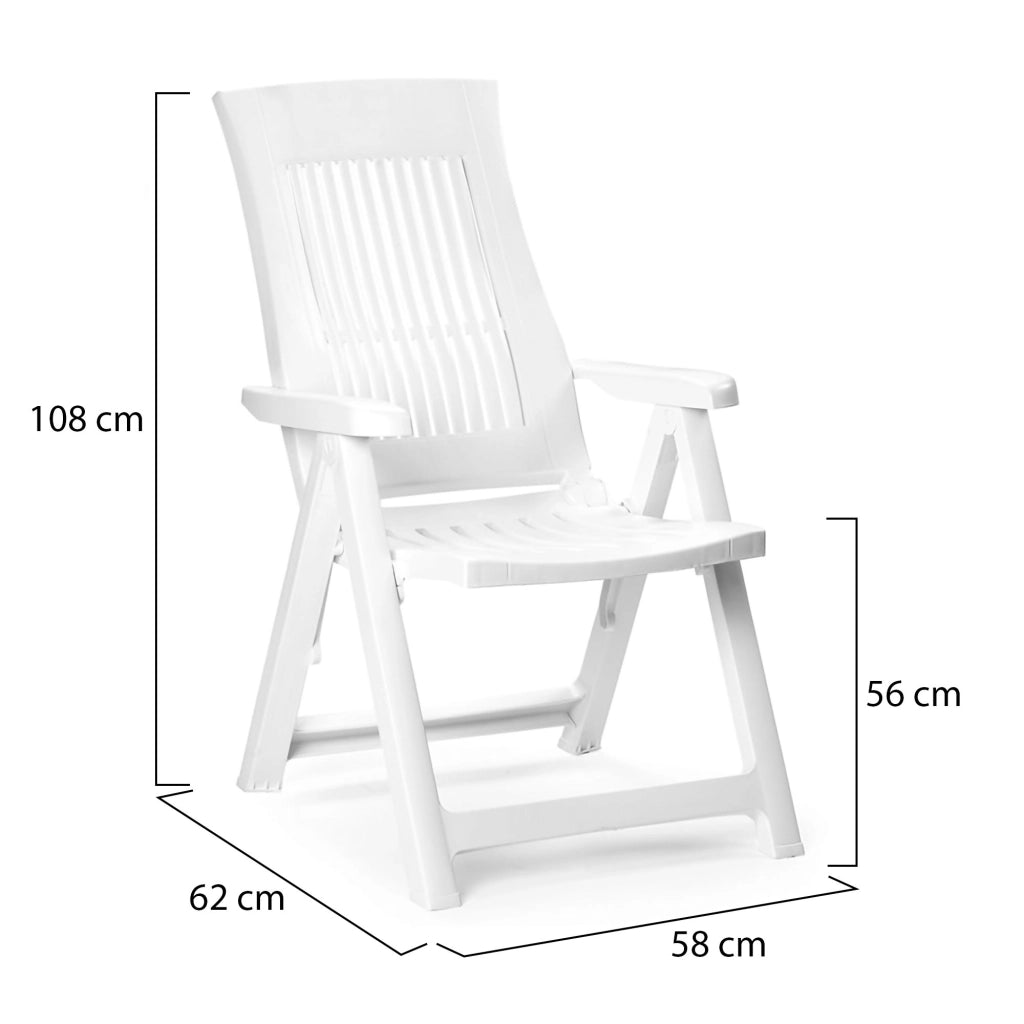 Heflin, Sedia da Esterno una Sedia Made in Italy, Bianco