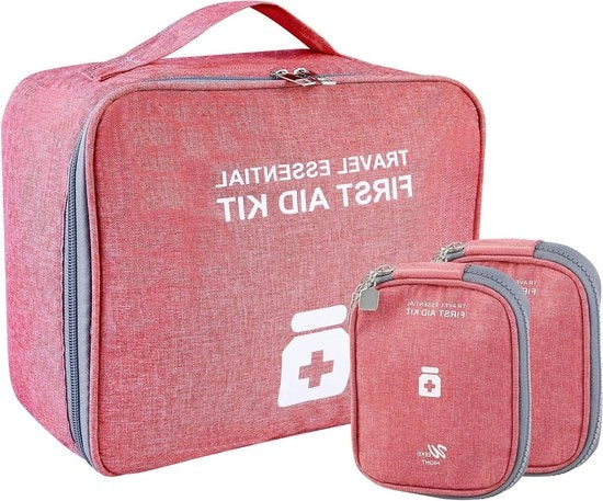 Kit di pronto soccorso per viaggi - 3 pezzi, vuoti, zaino EHBO con grande capacità